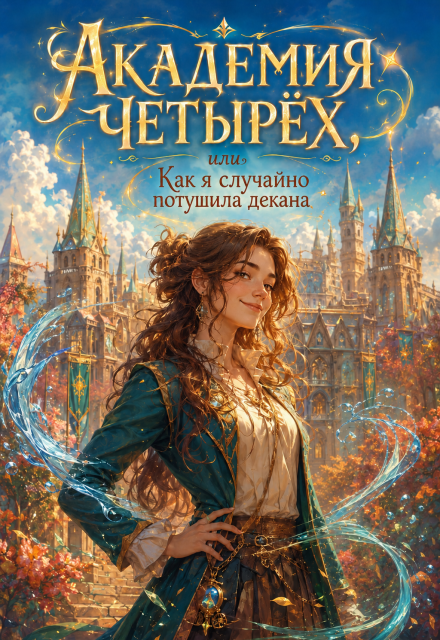 Обложка книги «Академия Четырёх, или Как я случайно потушила декана»